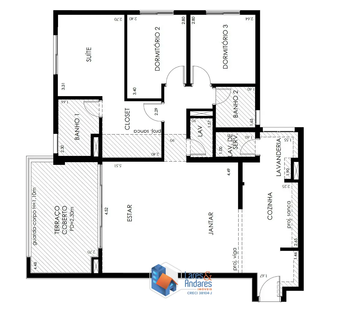 Apartamento, 3 quartos, 106 m² - Foto 85