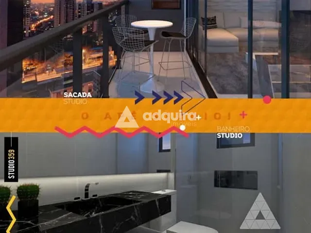 Apartamento com 101m² 1 quarto e 1 banheiro, à venda, no bairro Centro em Ponta Grossa