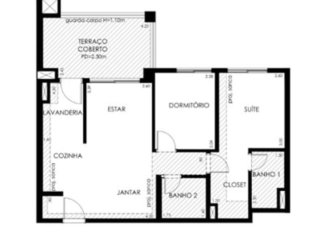 Foto do Apartamento - Apartamento tipo para venda em City América com 2 quartos, sendo 1 suíte, 70m² | Lares e Andares Imóveis