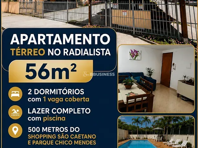 Apartamento 2 quartos e 1 banheiro, à venda, no bairro São José em São Caetano do Sul
