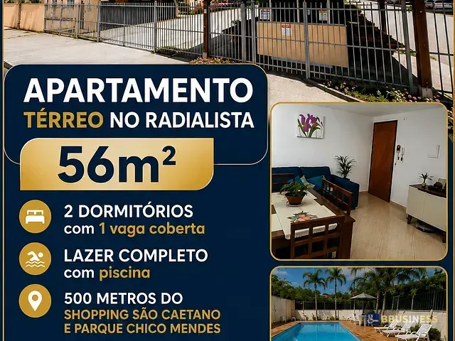 Apartamento 2 quartos e 1 banheiro, à venda, no bairro São José em São Caetano do Sul