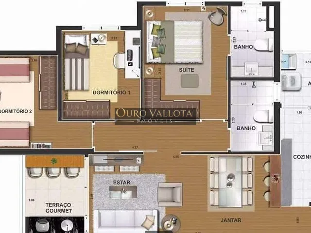 Apartamento 3 quartos e 2 banheiros, à venda, no bairro Alto da Mooca em São Paulo