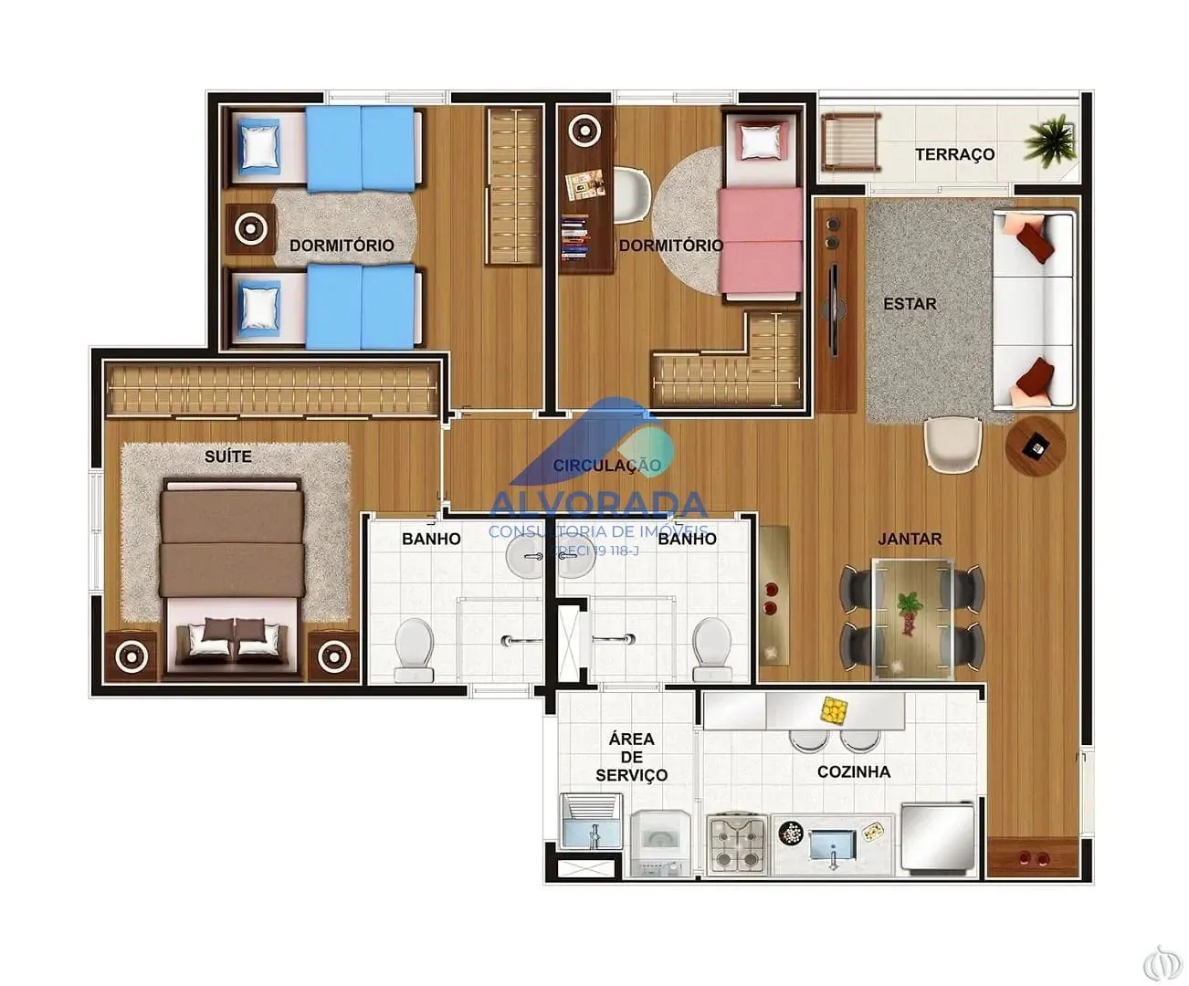 Apartamento, 3 quartos, 68 m² - Foto 3