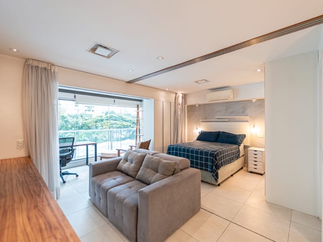 Foto do Apartamento - Apartamento para venda em Campo Belo com 1 quarto, sendo 1 suíte , 50m² | Lares e Andares Imóveis