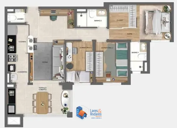 Apartamento, 4 quartos, 112 m² - Foto 49
