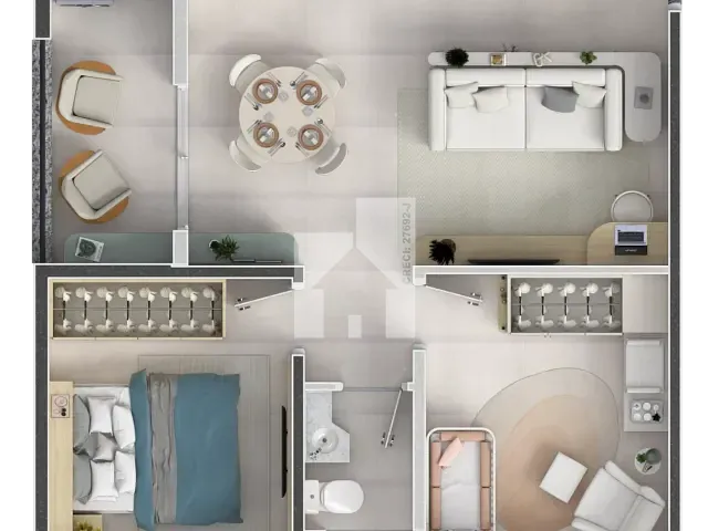 Apartamento 2 quartos e 1 banheiro, à venda, no bairro Jardim Itália em Jundiaí