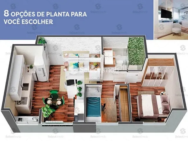 Apartamento com 43m² 2 quartos e 1 banheiro, à venda, no bairro Centro em Diadema