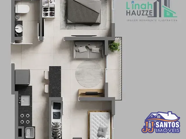 Apartamento 2 quartos e 1 banheiro, à venda, no bairro Vila Carrão em São Paulo
