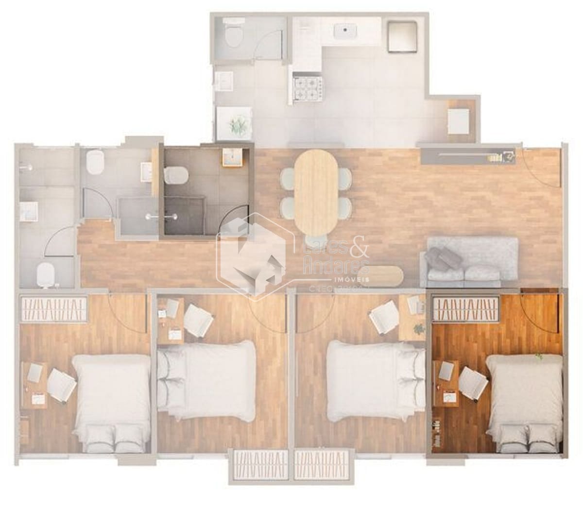Apartamento à venda com 4 quartos, 90m² - Foto 9