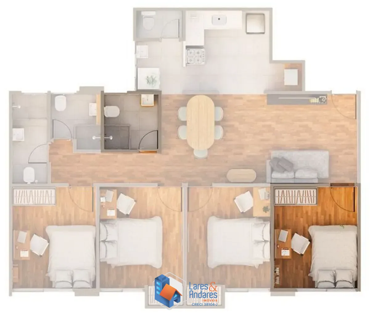Apartamento, 4 quartos, 90 m² - Foto 9