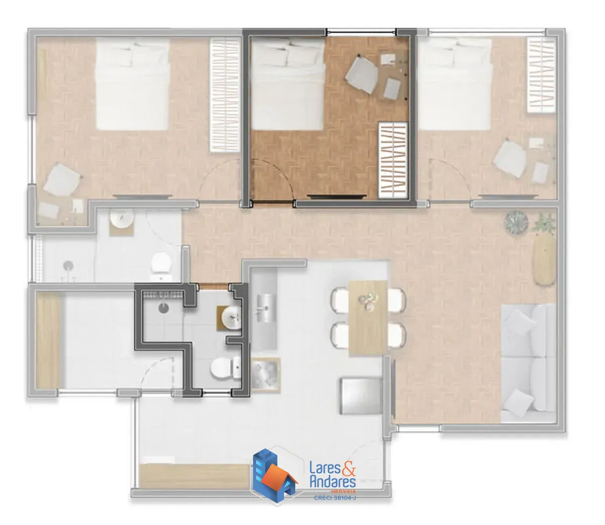Apartamento, 3 quartos, 88 m² - Foto 14