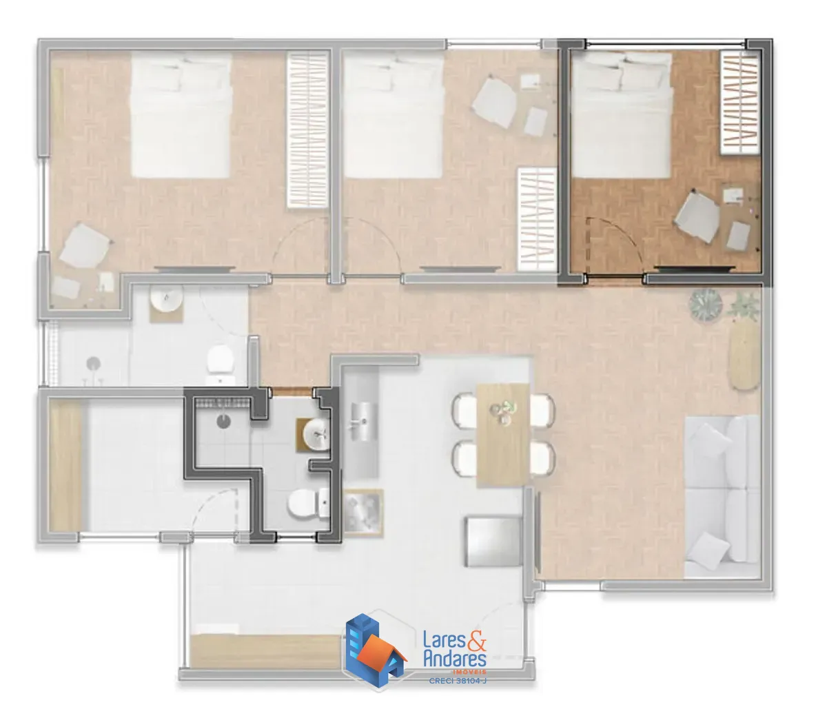 Apartamento, 3 quartos, 88 m² - Foto 18