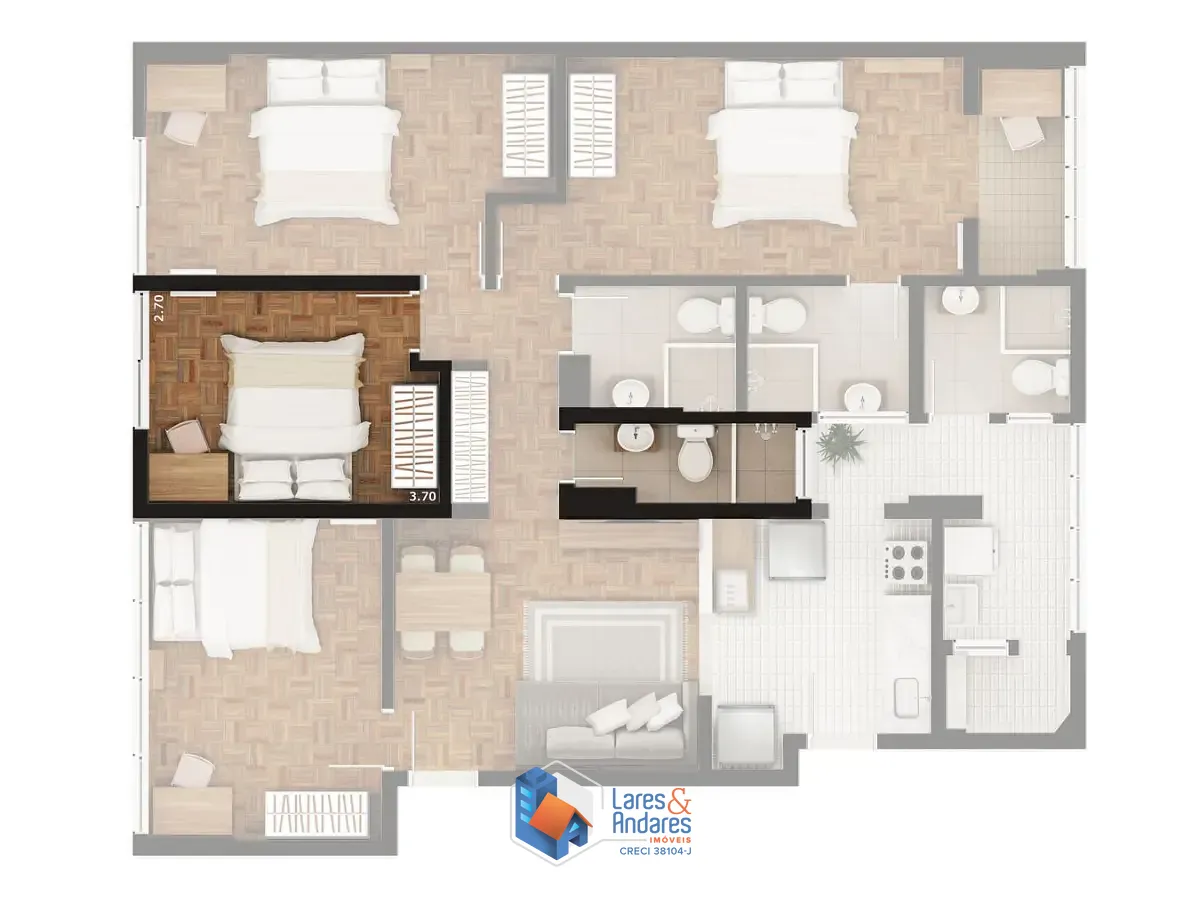 Apartamento, 5 quartos, 146 m² - Foto 22