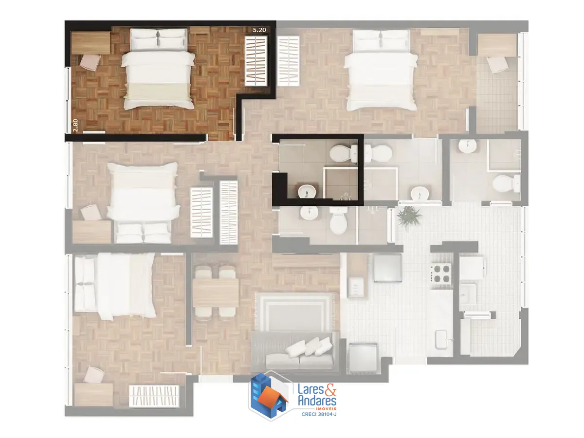 Apartamento, 5 quartos, 146 m² - Foto 17