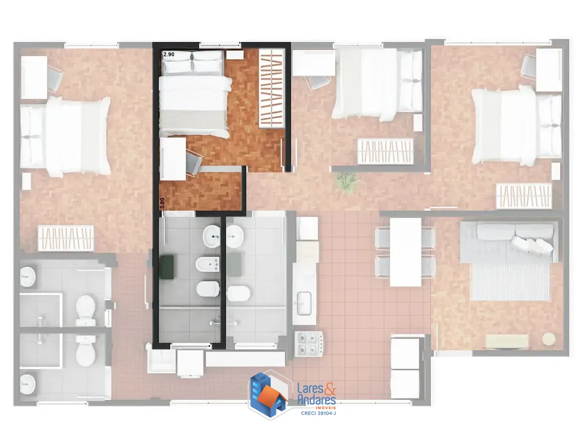 Apartamento, 4 quartos, 100 m² - Foto 17