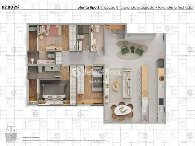 Apartamento com 69m² 2 quartos e 2 banheiros, à venda, no bairro Centro em Ribeirão Pires