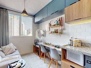 Foto do Apartamento-Apartamento tipo para venda em Vila Romana com 1 quarto, sendo 1 suíte, 24,640m²