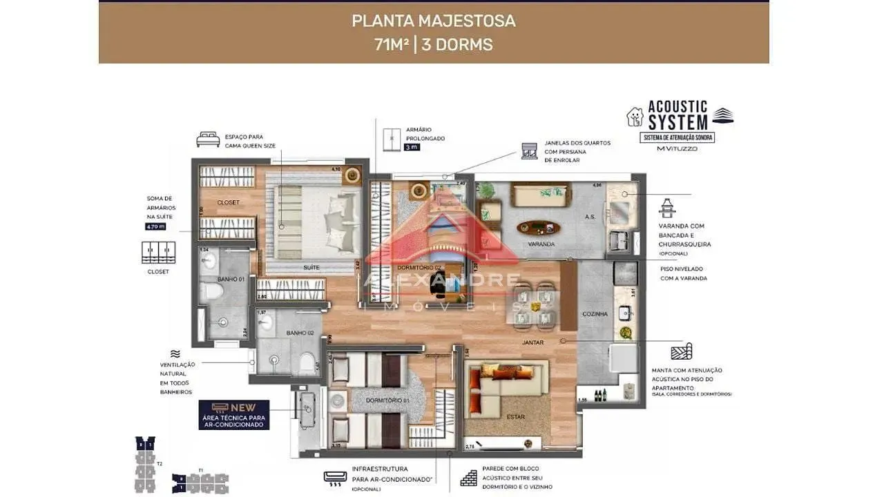 Apartamento, 3 quartos, 71 m² - Foto 7