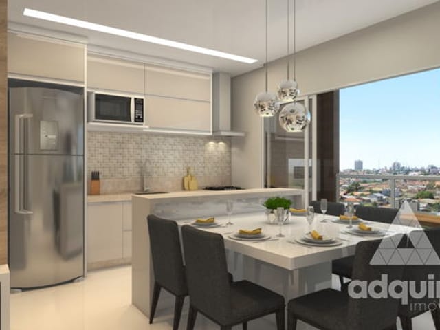 Foto do Apartamento - Apartamento à venda 3 Quartos, 1 Suite, 1 Vaga, 104M², Orfãs, Ponta Grossa - PR | Adquira Imóveis