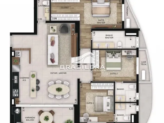 Apartamento 3 quartos e 4 banheiros, à venda, no bairro Serrinha em Goiânia