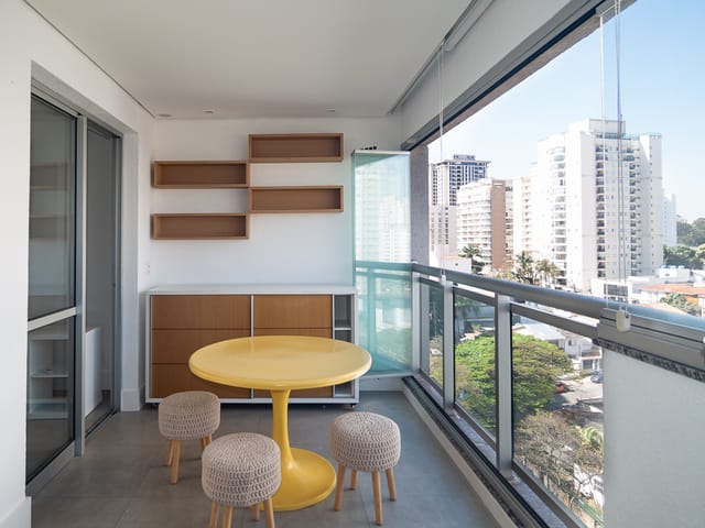 Foto do Apartamento - Apartamento tipo para venda em Campo Belo com 1 quarto, sendo 1 suíte, 49m² | Lares e Andares Imóveis