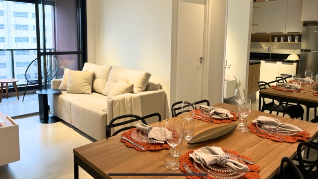 Apartamento com 74m² 2 quartos e 2 banheiros, para alugar, no bairro Cerqueira César em São Paulo