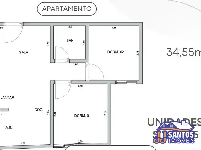 Apartamento 2 quartos e 1 banheiro, à venda, no bairro Vila Alpina em São Paulo