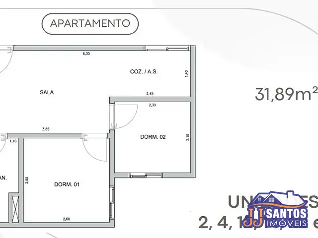 Apartamento 2 quartos e 1 banheiro, à venda, no bairro Vila Alpina em São Paulo