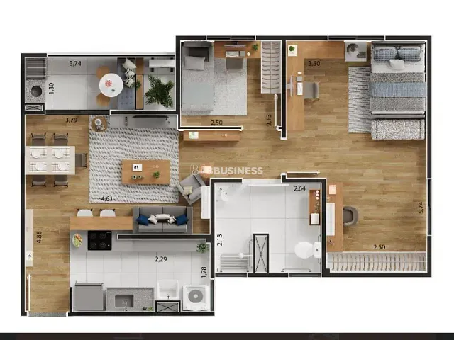 Apartamento 3 quartos e 2 banheiros, à venda, no bairro Bonfim em Campinas