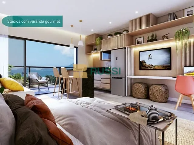 Apartamento 1 quarto e 1 banheiro, à venda, no bairro Felix em Ubatuba