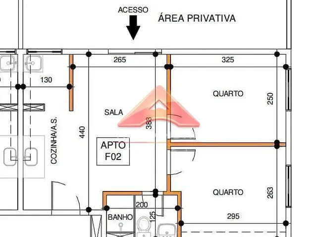 Apartamento com 42m² 2 quartos e 1 banheiro, à venda, no bairro Vila Prosperidade em Taubaté