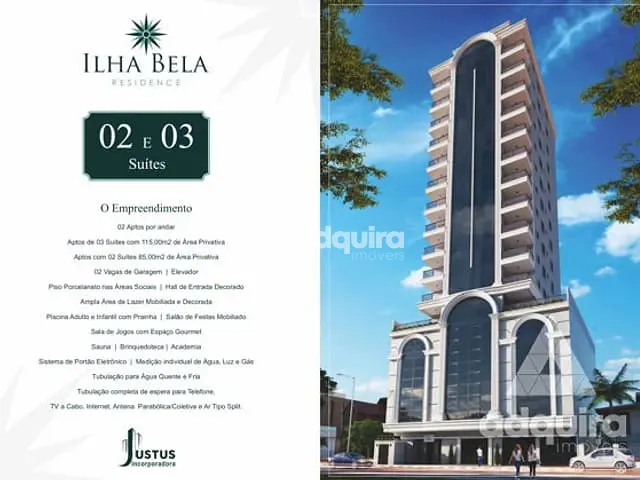Apartamento 2 quartos e 3 banheiros, à venda, no bairro Centro em Porto Belo