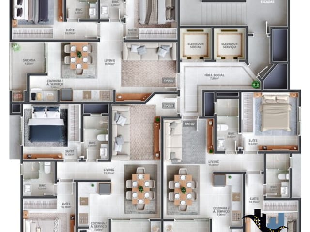 Apartamento à venda, no bairro Morretes em Itapema