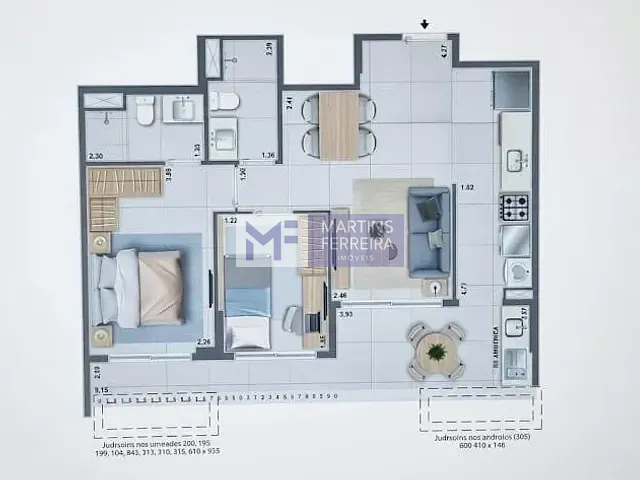 Apartamento com 66m² 2 quartos e 2 banheiros, à venda, no bairro Barra da Tijuca em Rio de Janeiro