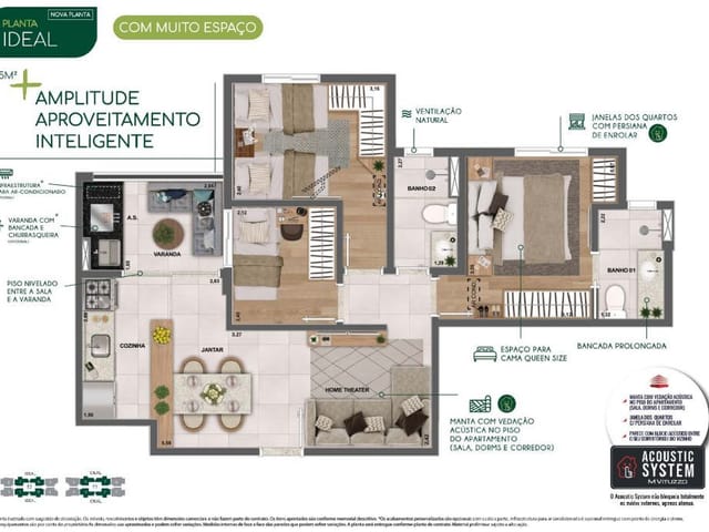 Foto do Apartamento - Apartamento com 3 dormitórios à venda, 65 m² por R$ 574.000,00 - Parque Industrial - São José dos Campos/SP | RUSSI IMÓVEIS