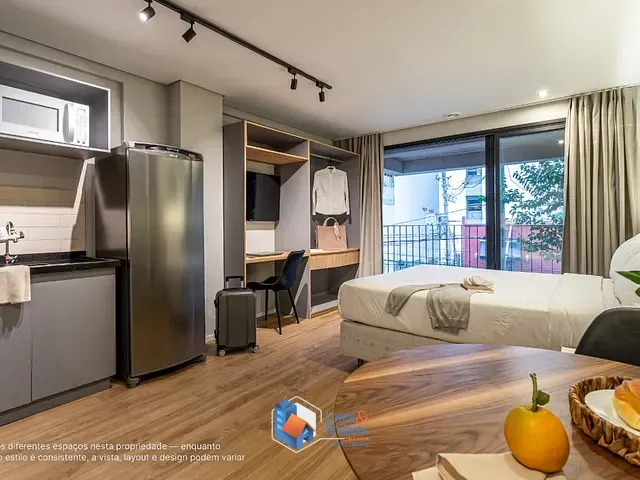 Apartamento com 31m² 1 quarto e 1 banheiro, à venda, no bairro Jardim Paulista em São Paulo