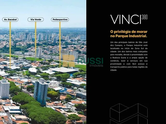 Apartamento com 58m² 2 quartos e 2 banheiros, à venda, no bairro Parque Industrial em São José dos Campos