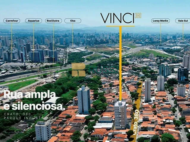 Apartamento com 58m² 2 quartos e 2 banheiros, à venda, no bairro Parque Industrial em São José dos Campos