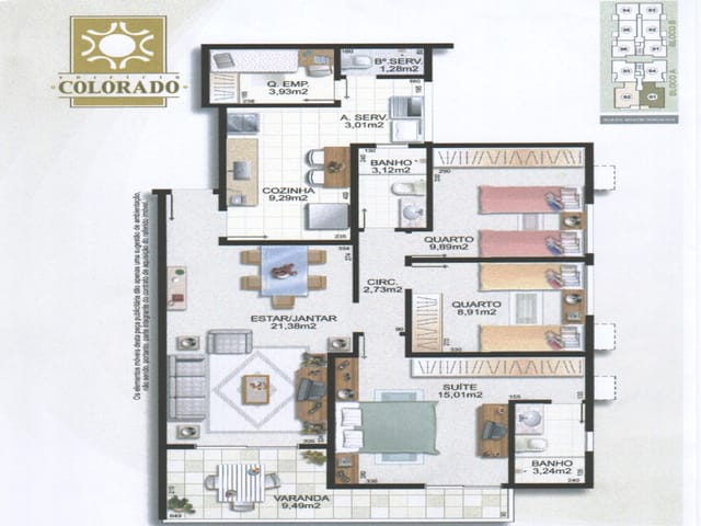 Foto do Apartamento - Apartamento para Locação 3 Quartos, 1 Suite, JARDIM DA PENHA, VITORIA - ES | COLORADO | Vitoria Imóveis