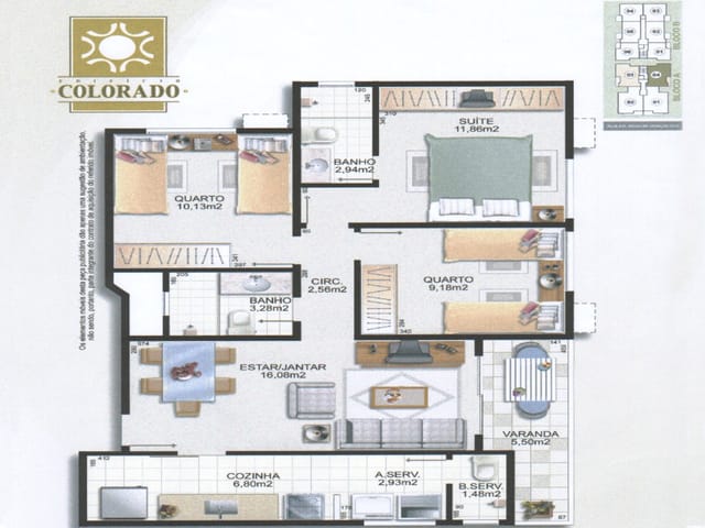 Foto do Apartamento - Apartamento para Locação 3 Quartos, 1 Suite, JARDIM DA PENHA, VITORIA - ES | COLORADO | Vitoria Imóveis