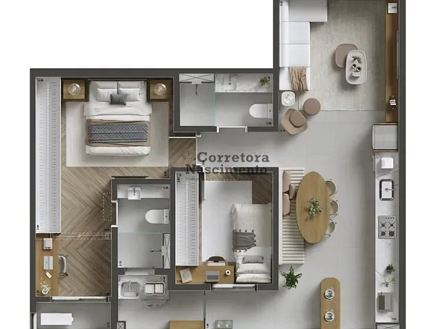 Apartamento 2 quartos e 3 banheiros, à venda, no bairro Vila Adyana em São José dos Campos