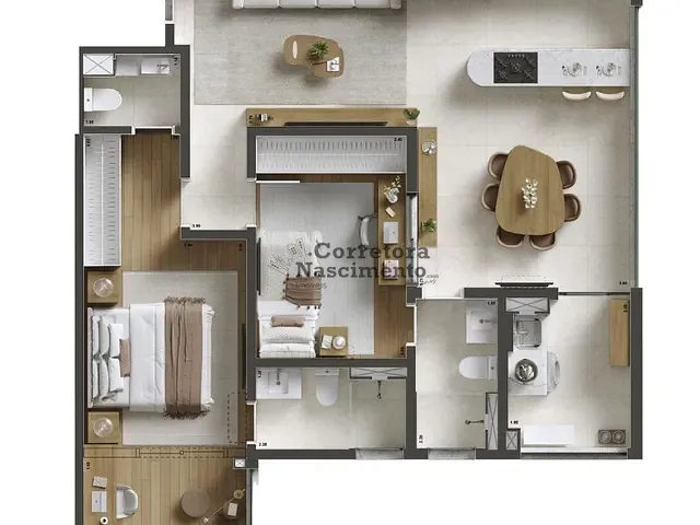 Apartamento 2 quartos e 3 banheiros, à venda, no bairro Vila Adyana em São José dos Campos