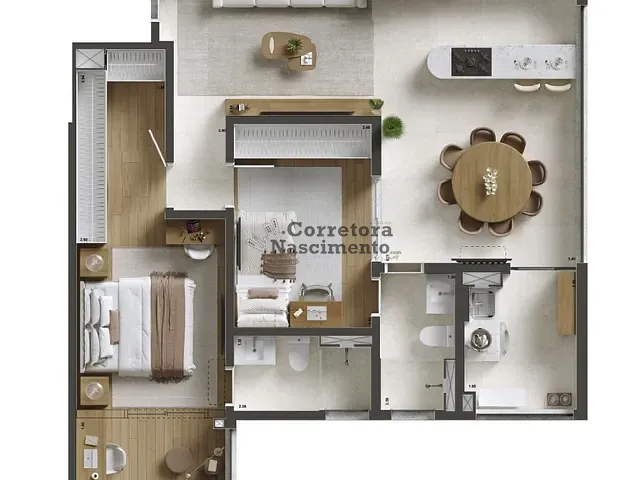 Apartamento 2 quartos e 3 banheiros, à venda, no bairro Vila Adyana em São José dos Campos