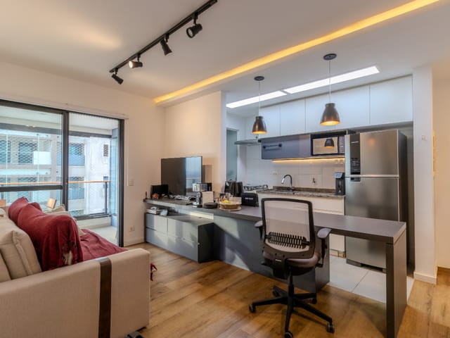 Foto do Apartamento - Apartamento para venda em Jardim Santo Amaro com 1 quarto , 46m² | Lares e Andares Imóveis