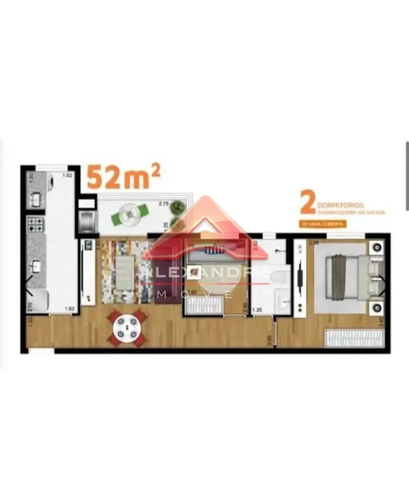 Apartamento, 2 quartos, 52 m² - Foto 6