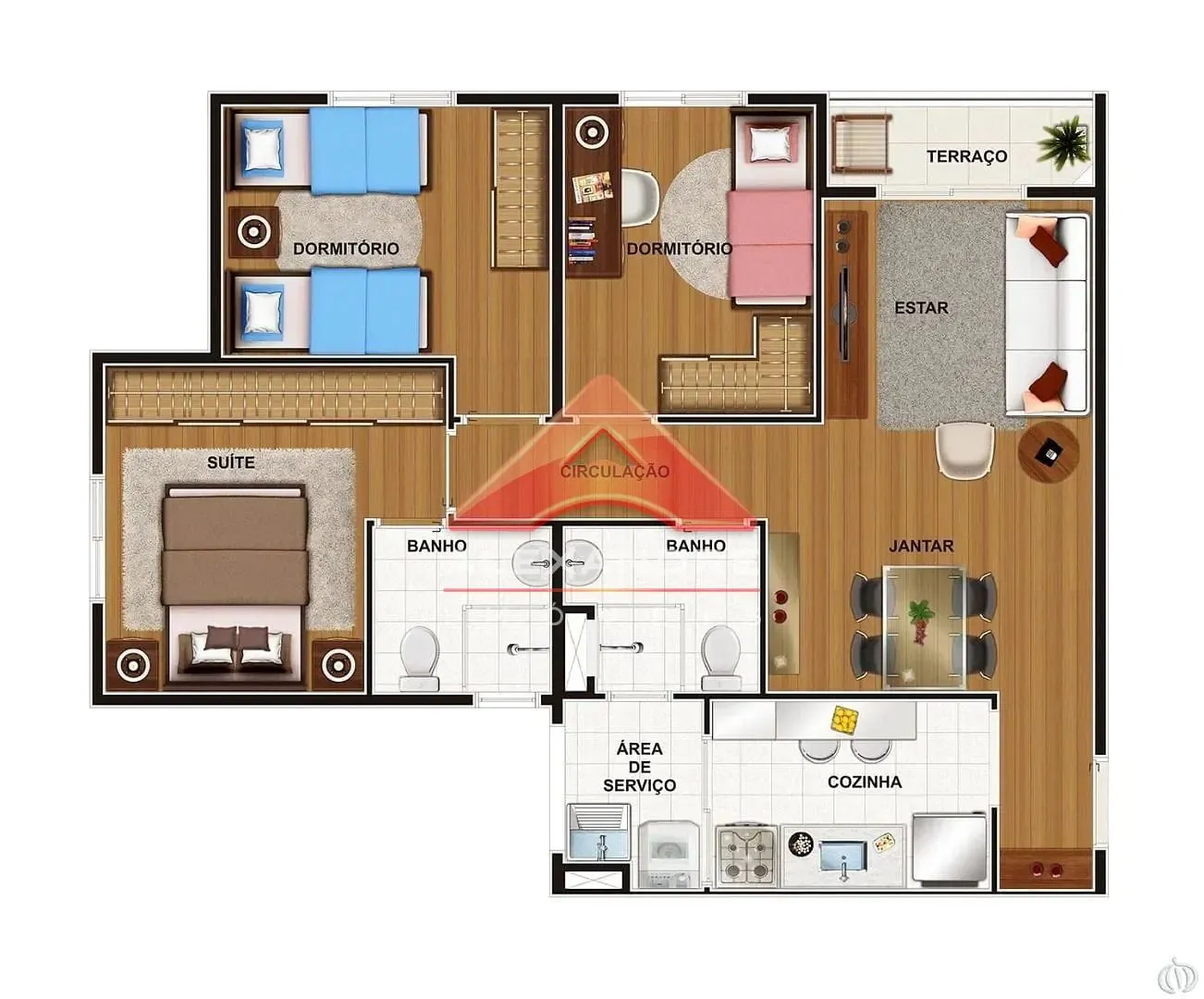 Apartamento, 3 quartos, 64 m² - Foto 4