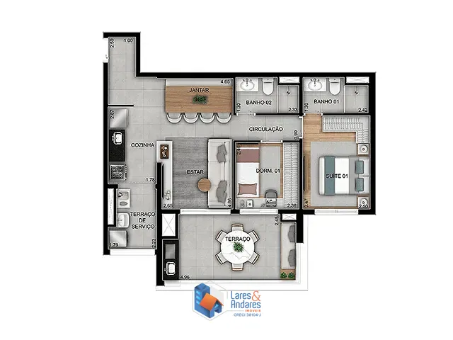 Apartamento com 71m² 2 quartos e 2 banheiros, à venda, no bairro Vila Guilhermina em São Paulo