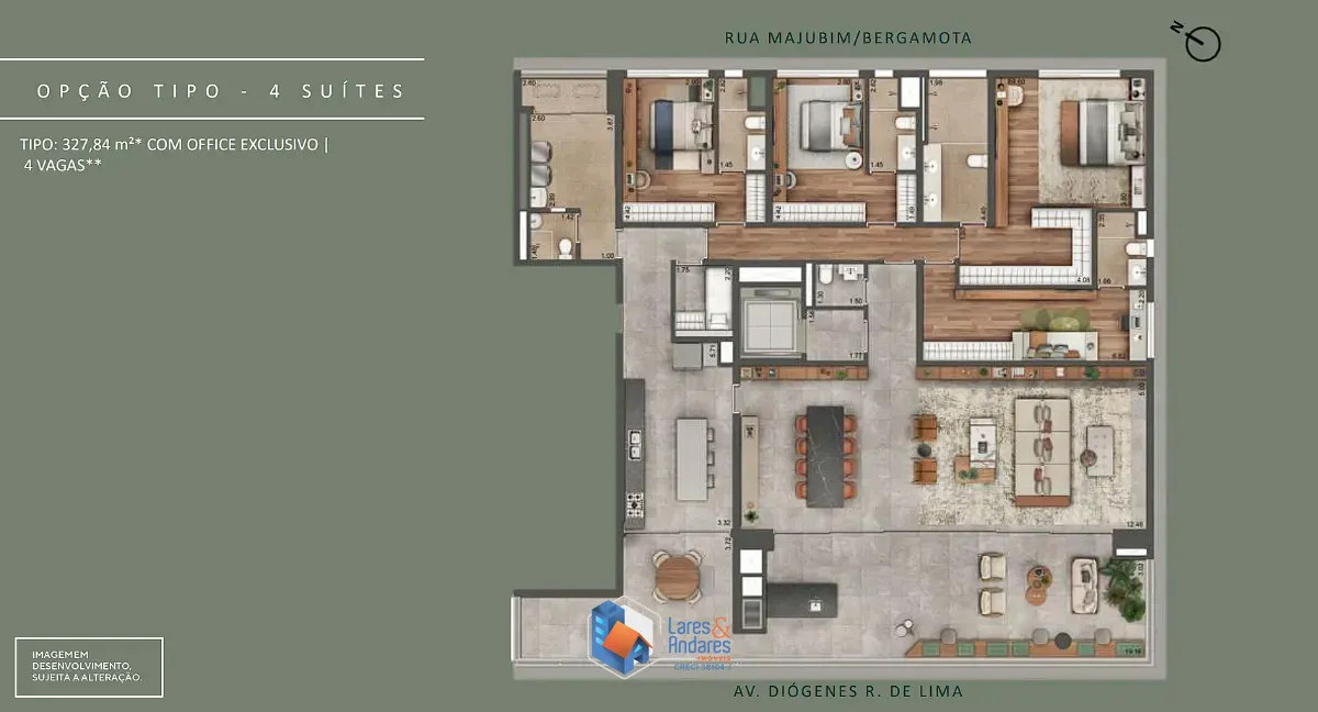 Apartamento, 4 quartos, 327 m² - Foto 3