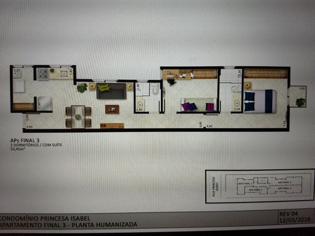Apartamento com 120m² 2 quartos e 2 banheiros, à venda, no bairro Vila Guiomar em Santo André
