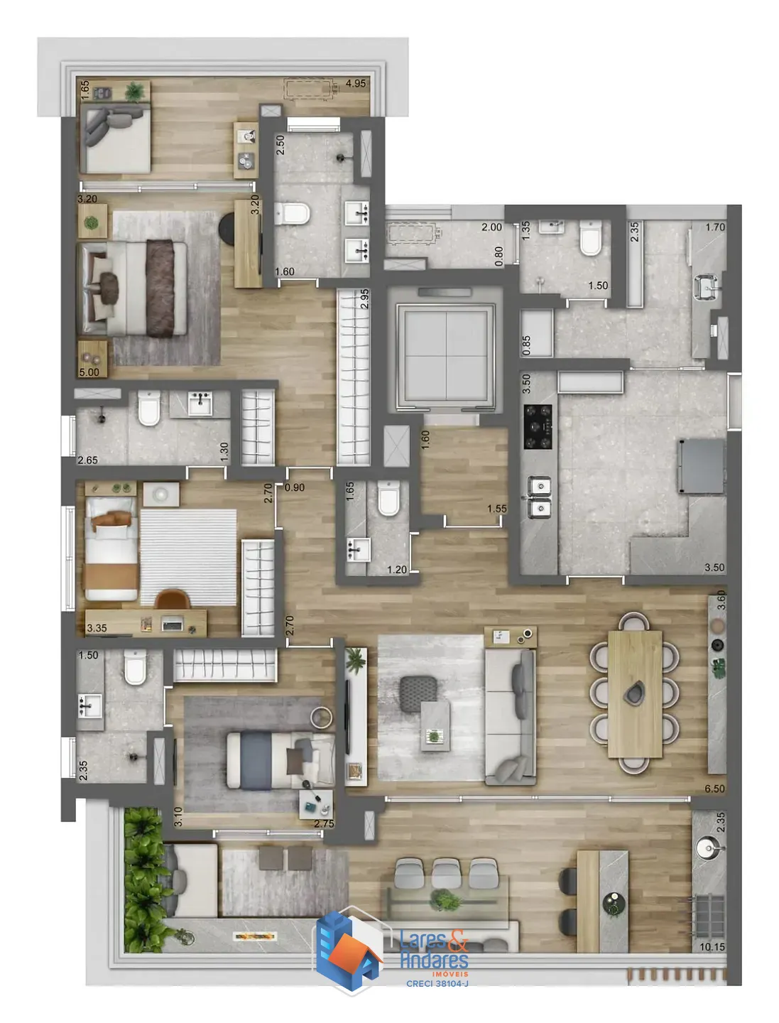 Apartamento, 3 quartos, 154 m² - Foto 15